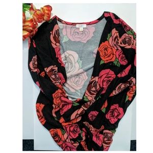 LuLaroe Long Rose Cardigan 3x
